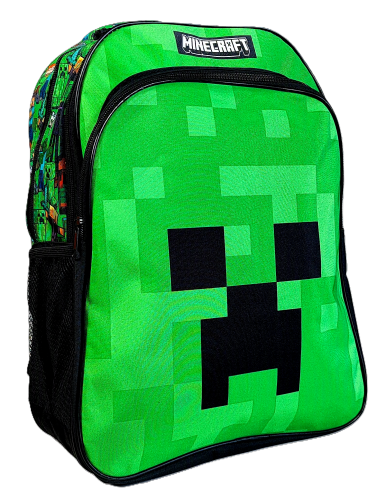 Dwukomorowy plecak szkolny Minecraft Face - 42 x 31 x 16 cm