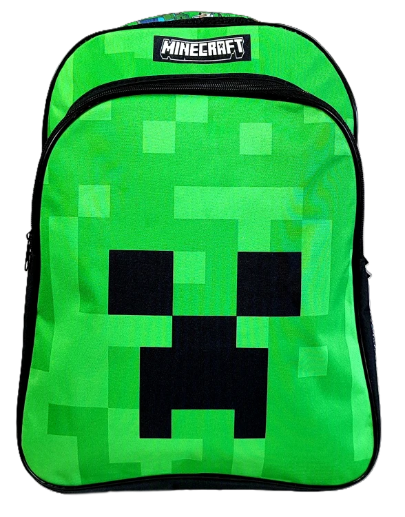 Dwukomorowy plecak szkolny Minecraft Face - 42 x 31 x 16 cm
