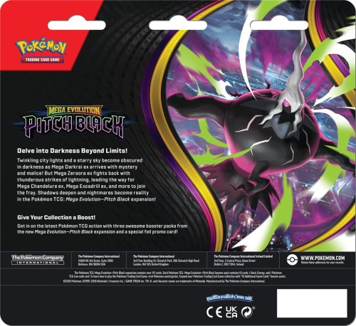 Pokémon TCG: Mega Evolution - Pitch Black - 3-Pack Blister - Binacle