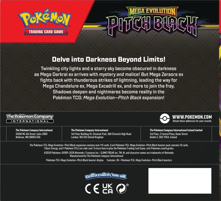 Pokémon TCG: Mega Evolution - Pitch Black - Booster Box