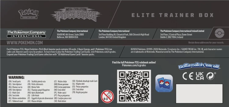 Pokémon TCG: Mega Evolution - Pitch Black - Elite Trainer Box