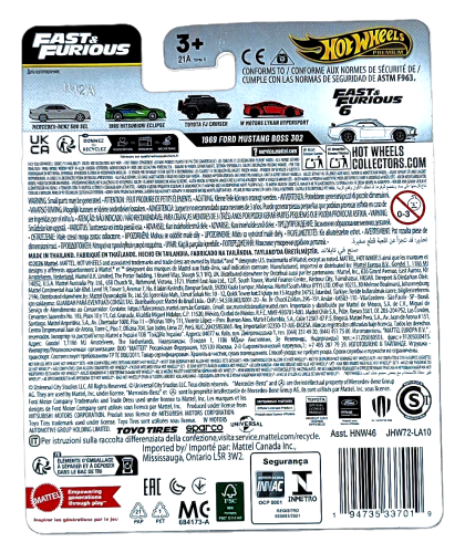 3/5 Hot Wheels Premium Fast & Furious - 1969 Ford Mustang BOSS 302