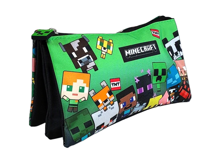 Saszetka 3 komory Minecraft Characters 21 x 11 x 3.5 cm.