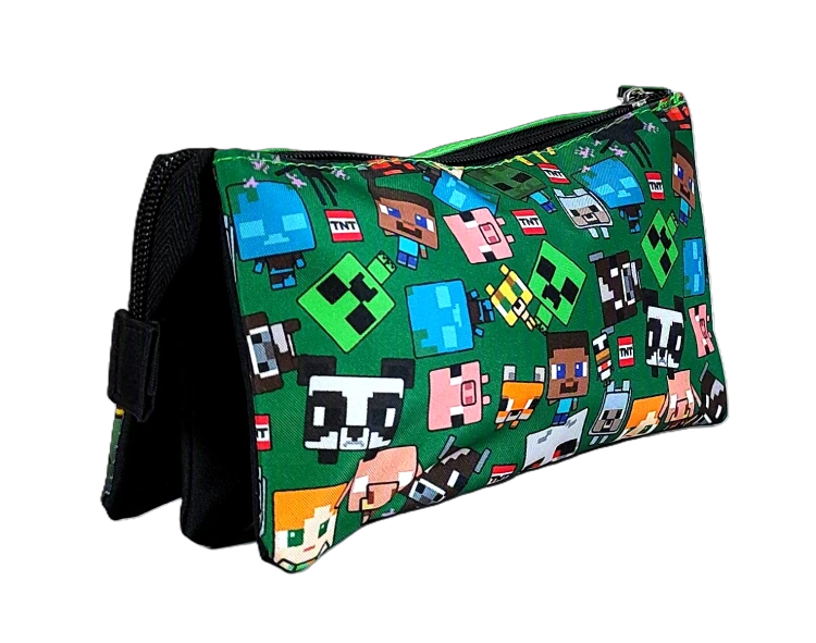 Saszetka 3 komory Minecraft Characters 21 x 11 x 3.5 cm.