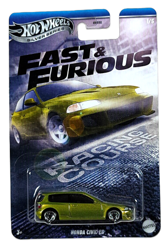 1/5 Hot Wheels Silver Fast and  Furious - Honda Civic EG