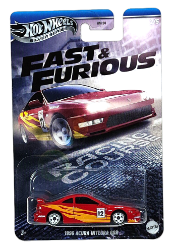 2/5 Hot Wheels Silver Fast and Furious - 1996 Acura Integra GSR