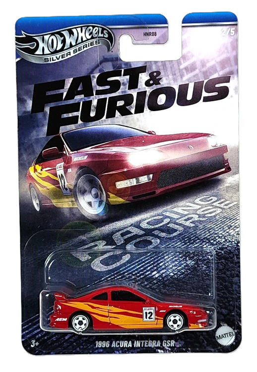 2/5 Hot Wheels Silver Fast and Furious - 1996 Acura Integra GSR