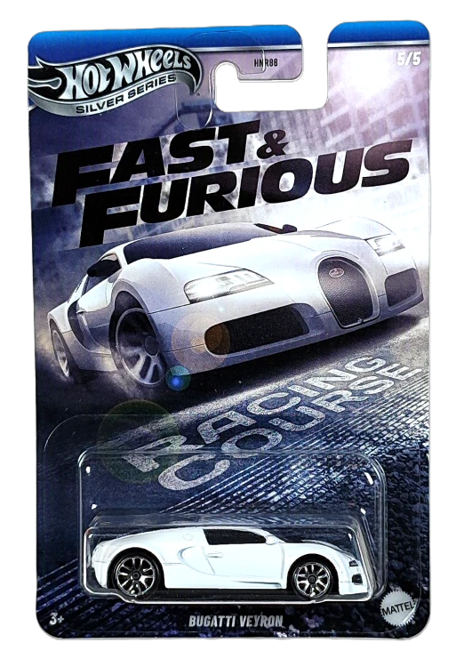 5/5 Hot Wheels Silver Fast and Furious - Bugatti Veyron