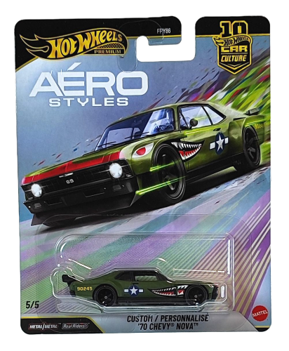 5/5 Hot Wheels Premium Aero Styles - Custom '70 Chevy Nova