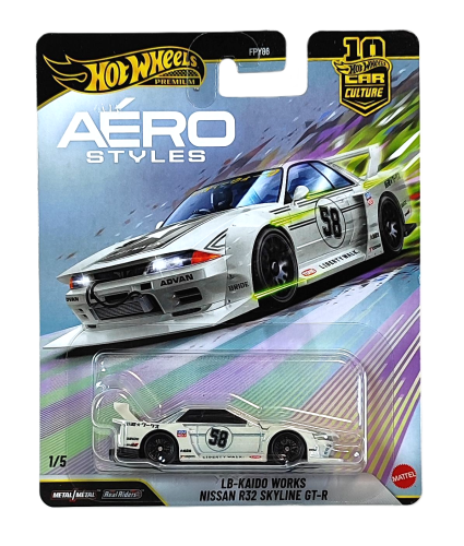 1/5 Hot Wheels Premium Aero Styles LB-Kaido works Nissan R32 Skyline GT-R