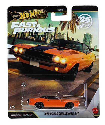 2/5 Hot Wheels Premium Fast & Furious - 1970 Dodge Challenger R/T