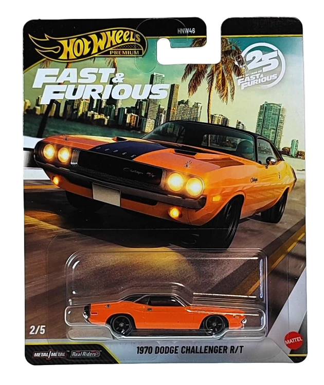 2/5 Hot Wheels Premium Fast & Furious - 1970 Dodge Challenger R/T