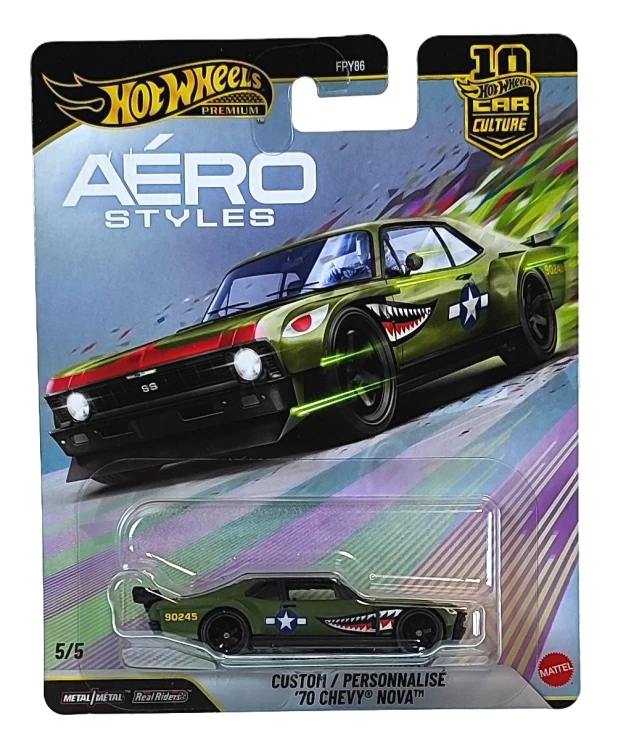 Komplet 5 samochodów Hot Wheels Premium Aero Styles FPY86