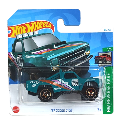 38/250 Hot Wheels Reverse Rake - '87 Dodge D100