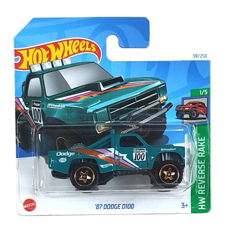 38/250 Hot Wheels Reverse Rake - '87 Dodge D100