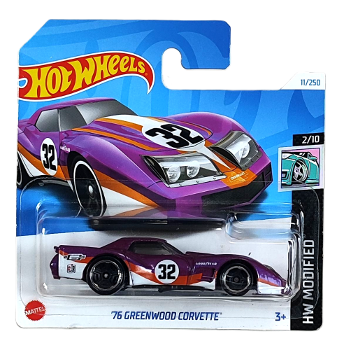 11/250 Hot Wheels Modified - '76 Greenwood Corvette