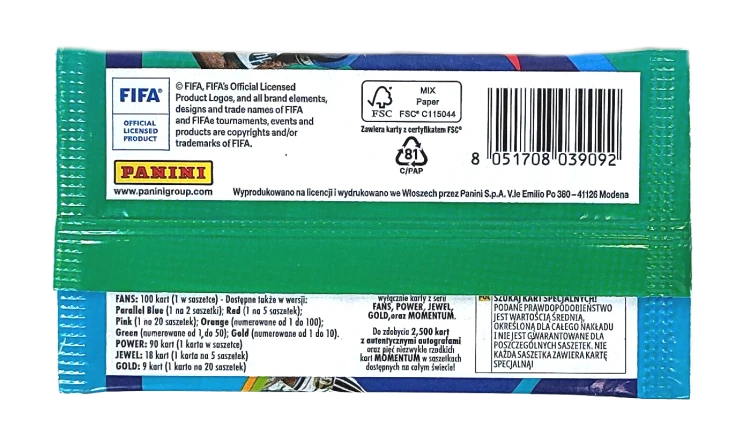 Saszetka z kartami Panini Fifa 365 Adrenalyn XL 2027