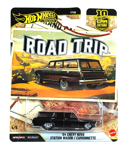 4/5 Hot Wheels Premium Road Trip - '64 Chevy Nova Station Wagon