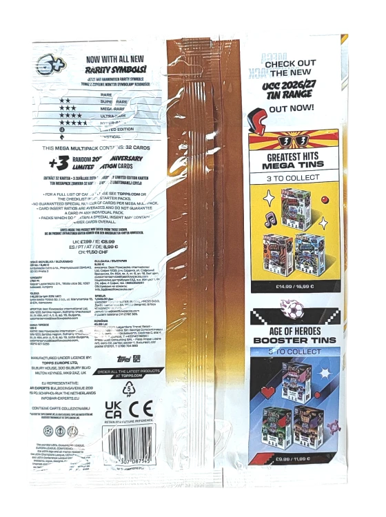 Topps Match Attax 20th Anniversary 2026/27 Mega Multipack
