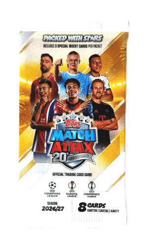 Saszetka z kartami Topps Match Attax 20th Anniversary 2026/27