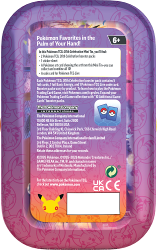 Pokémon TCG: 30th Celebration - Mini Tin - Night - Greninja