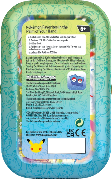 Pokémon TCG: 30th Celebration - Mini Tin - Day - Lapras