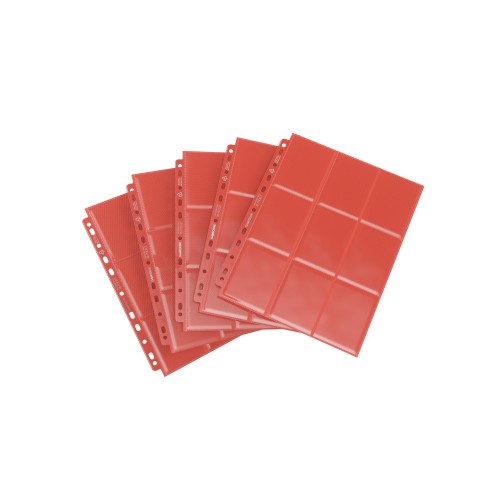 Gamegenic: 18-Pocket Pages Sideloading (wkłady do segregatora) - (50 szt) czerwone