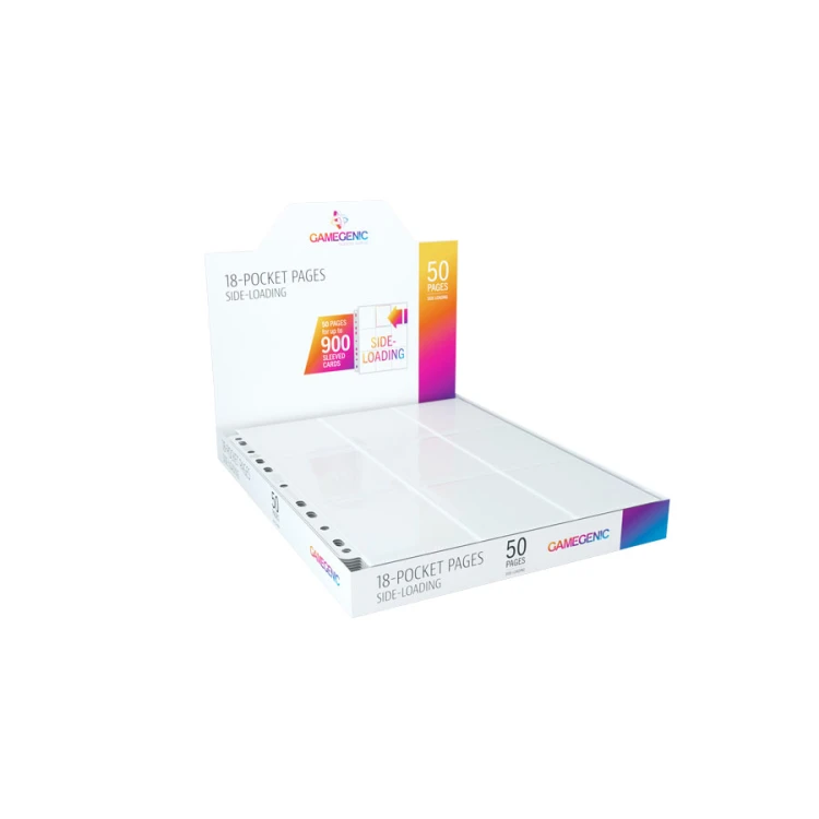 Gamegenic: 18-Pocket Pages Sideloading (wkłady do segregatora) - (50 szt) białe