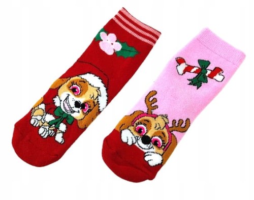 2-pak Świąteczne skarpetki Psi Patrol Skye rozm. 31-34