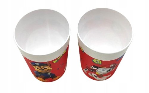 Zestaw 2 czerwonych kubków Psi Patrol 230 ml.
