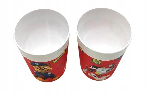 Zestaw 2 czerwonych kubków Psi Patrol 230 ml.