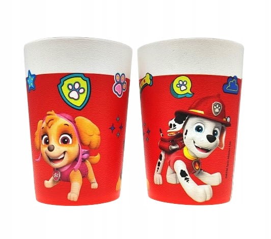 Zestaw 2 czerwonych kubków Psi Patrol 230 ml.