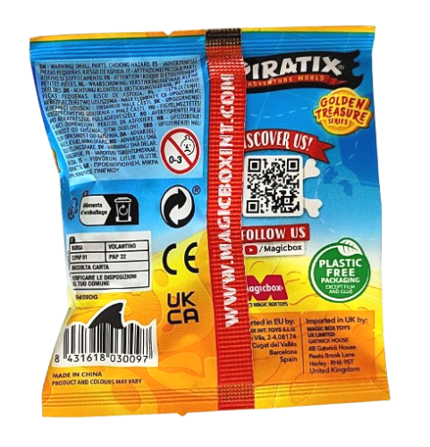 Saszetka z figurką - Piratix Golden Treasure - 1 sztuka.