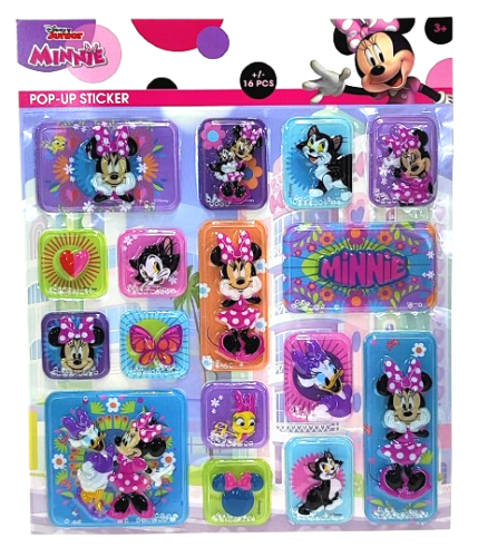 Naklejki wypukłe Disney Myszka Minnie 16 sztuk