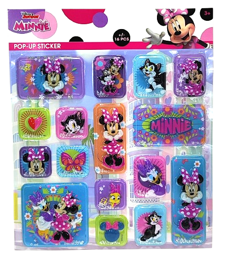 Naklejki wypukłe Disney Myszka Minnie 16 sztuk