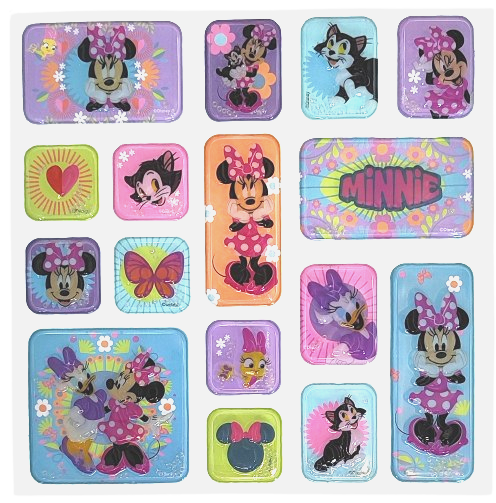 Naklejki wypukłe Disney Myszka Minnie 16 sztuk