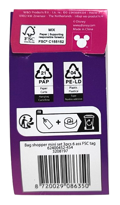 Torebki na słodycze /upominek Disney Księżniczki 3 szt