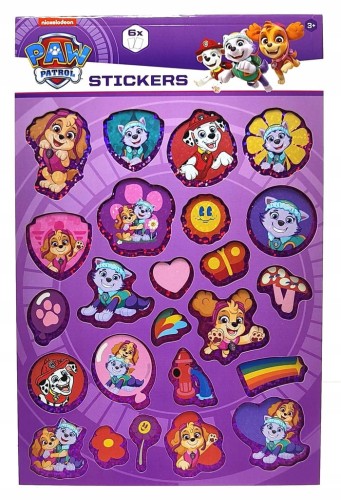 Naklejki holo Psi Patrol - 6 arkuszy.