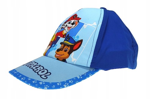 Niebieska czapka z daszkiem Psi Patrol Chase, Marshall, Rubble - 53 cm
