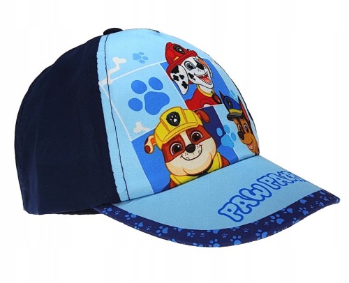 Granatowa czapka z daszkiem Psi Patrol Chase, Marshall, Rubble - 51 cm