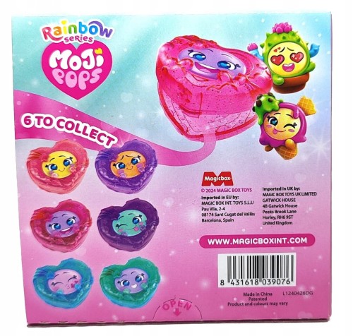 Słodkie serduszko MojiPops Rainbow series.