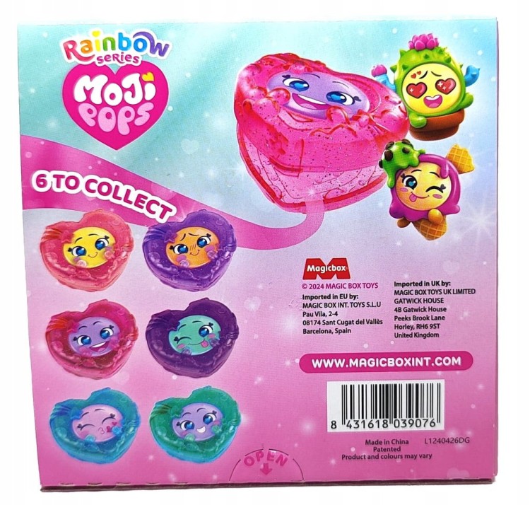 Słodkie serduszko MojiPops Rainbow series.