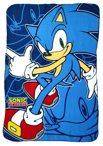 Niebieski miękki kocyk Sonic The Hedgehog 100 x 140 cm