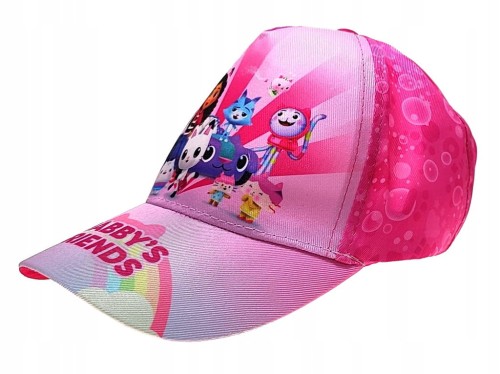 Różowa czapka z daszkiem Koci domek Gabi - 53 cm