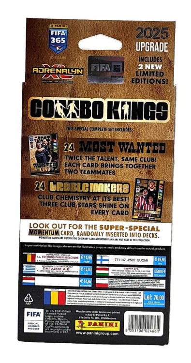 Panini Fifa 365 Adrenalyn XL 2025 Upgrade Combo Kings