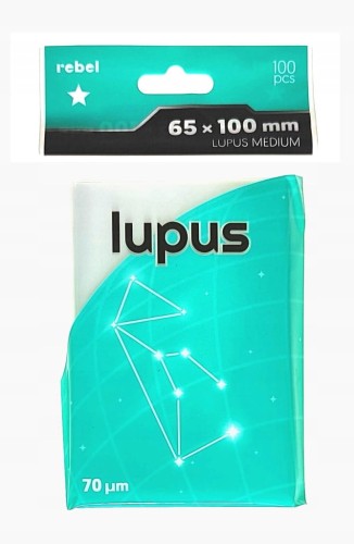 Koszulki na karty Rebel (65x100 mm) Lupus Medium 100 szt.