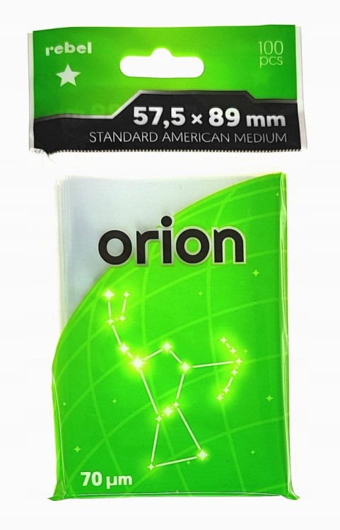 Koszulki na karty Rebel (57,5x89 mm) Orion Standard American Medium 100 szt