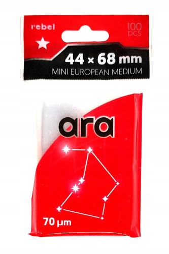 Koszulki na karty Rebel (44x68 mm) Ara Mini European Medium - 100 sztuk