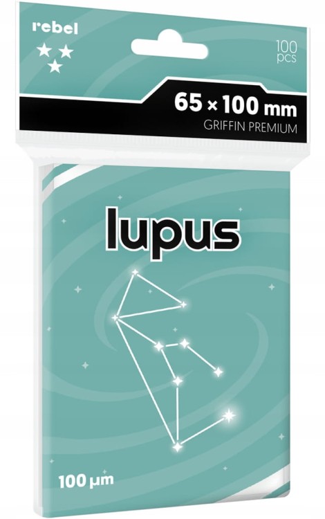 Koszulki na karty Rebel (65x100 mm) Lupus Griffin Premium 100 szt