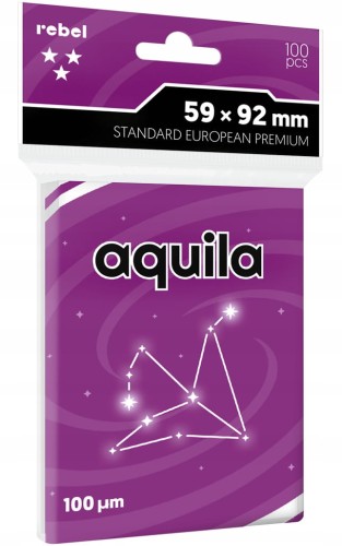 Koszulki na karty Rebel (59x92 mm) Aquila Standard European Premium 100 szt